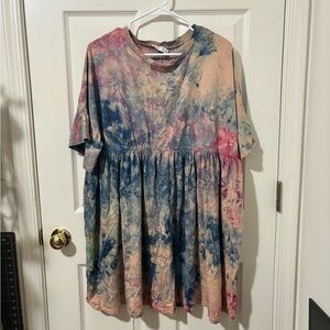 Colorful Tie-Dye Dress